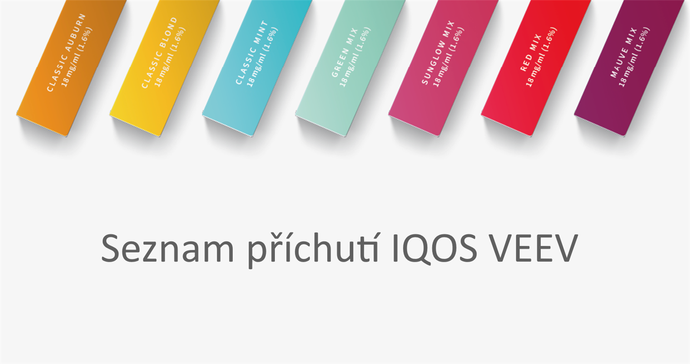 Seznam všech příchutí náplní do vaporizéru IQOS VEEV