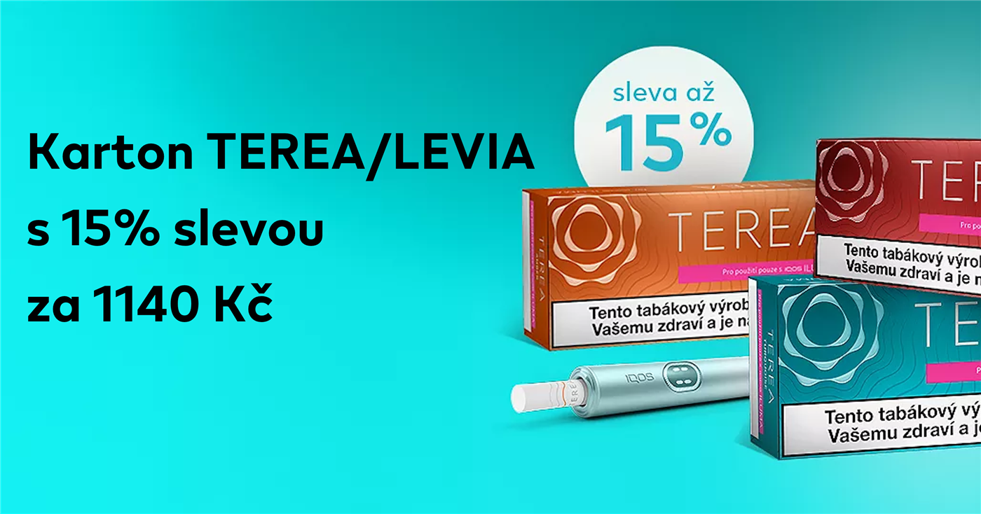 Obří sleva na TEREA, koupit můžete až devět kartonů za 1140 Kč do 6.dubna 2025