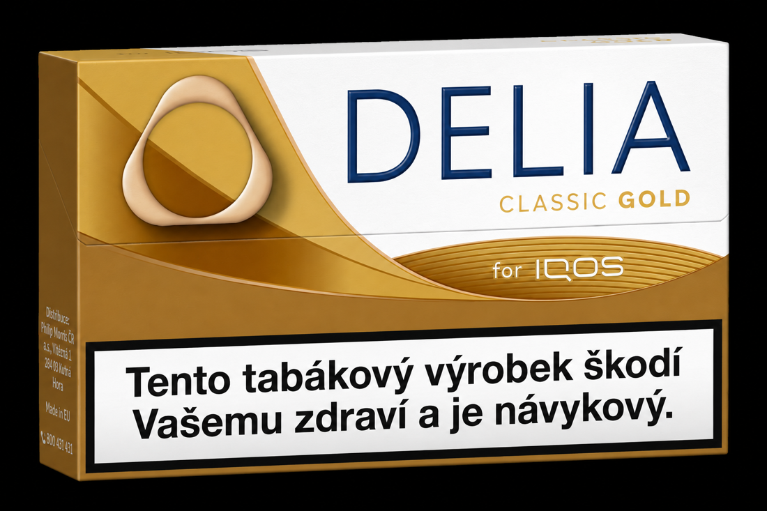 Nový obal náplní DELIA Classic Gold pro IQOS ILUMA