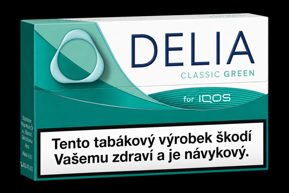 Nový obal náplní DELIA Classic Green pro IQOS ILUMA