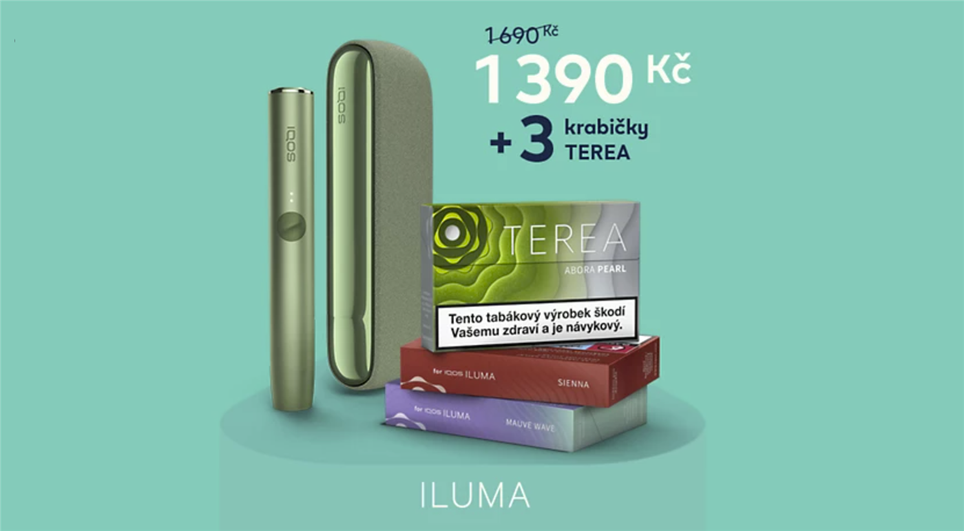 Akce: IQOS ILUMA v březnu ve slevě za 1390 Kč se třemi krabičkami TEREA